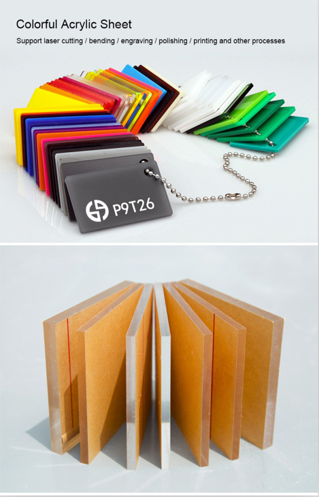 Flexible 1220*2440mm 8mm Gold Mirror Acrylic Sheet