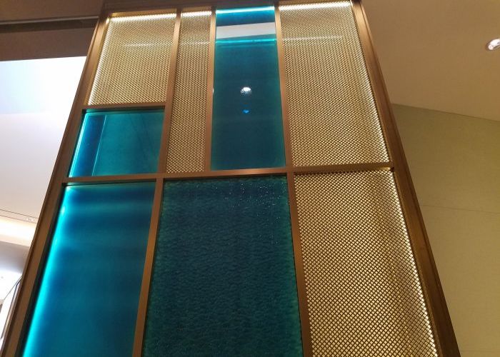 Stainless Steel Bronze Brass Golden Custom Decorative Crimped Mesh Screen For Cabinets