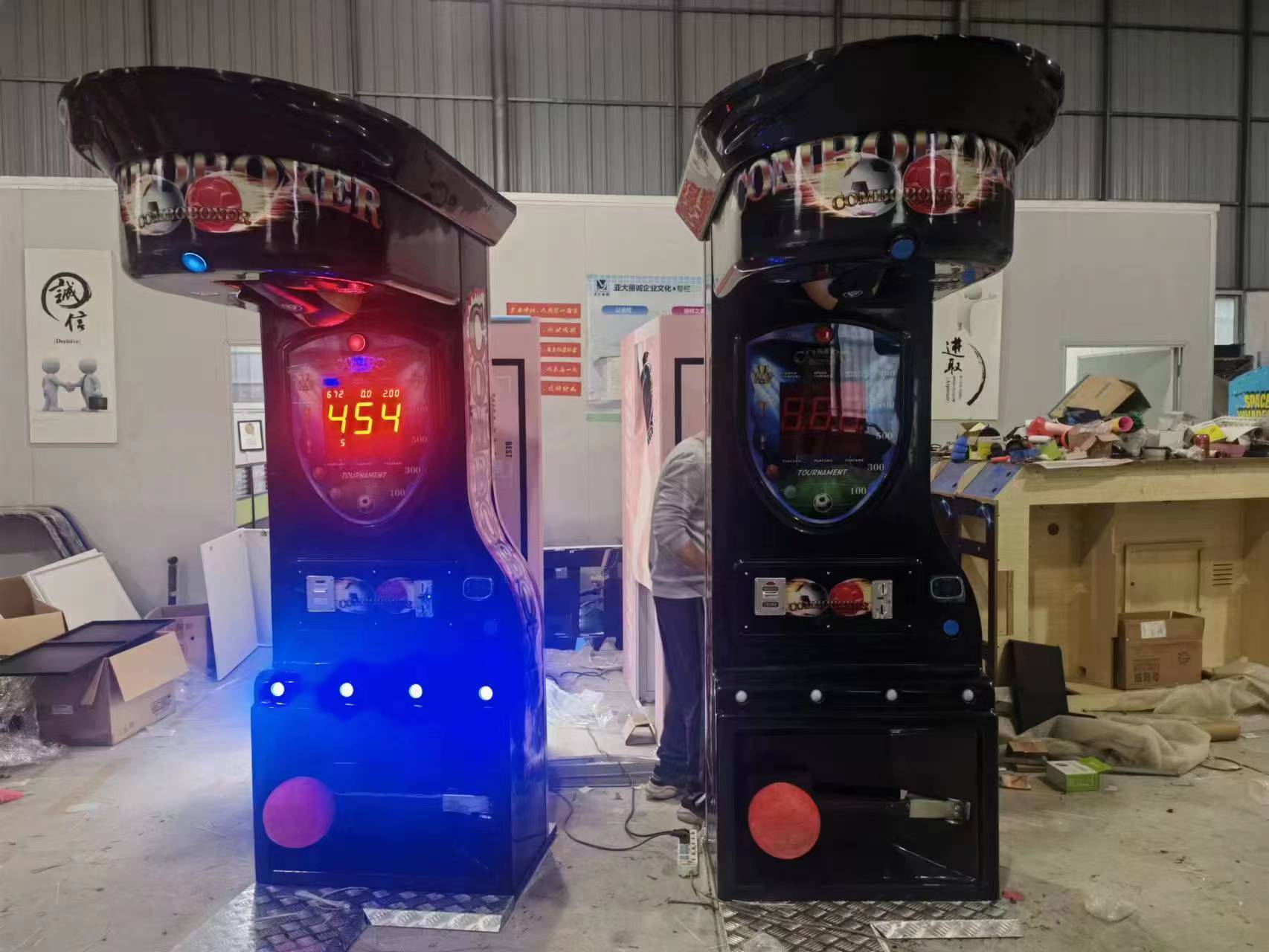 Amusement Park spider Boxing Punch Machine Smart Music UK Plug Customized