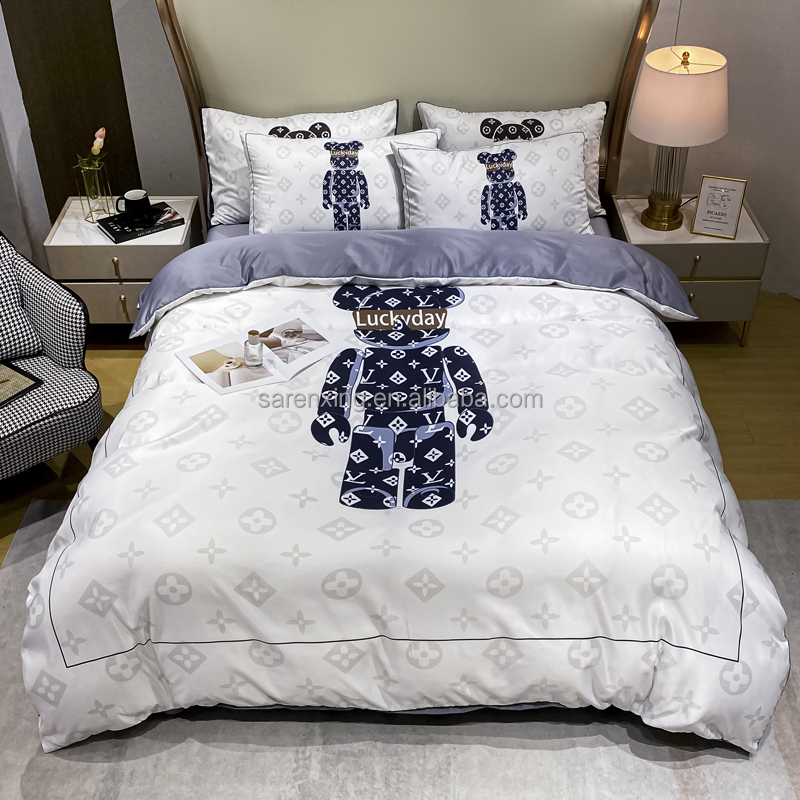 100% Polyester Pillowcase Duvet Cover Sets Luxury Bedding Set for Adult Home Bed Cover