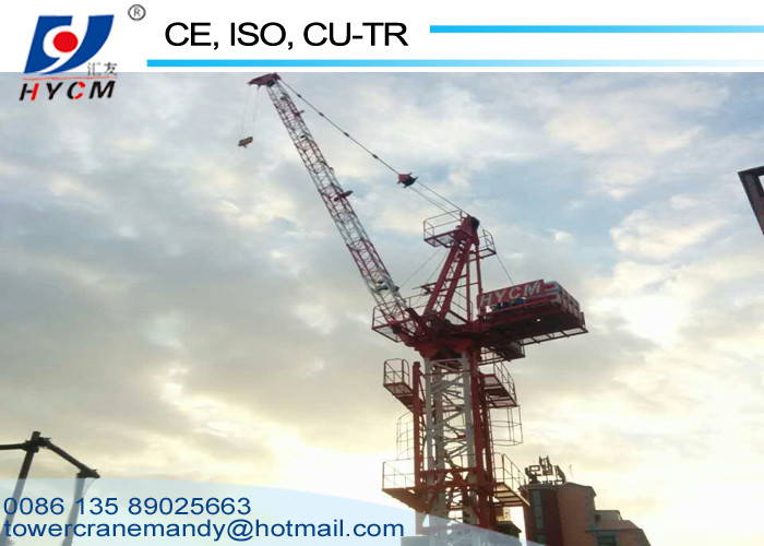 Mast Crane QTD125-5020 Model 10tons Load Luffing Jib Tower Crane 50m Height for Sale