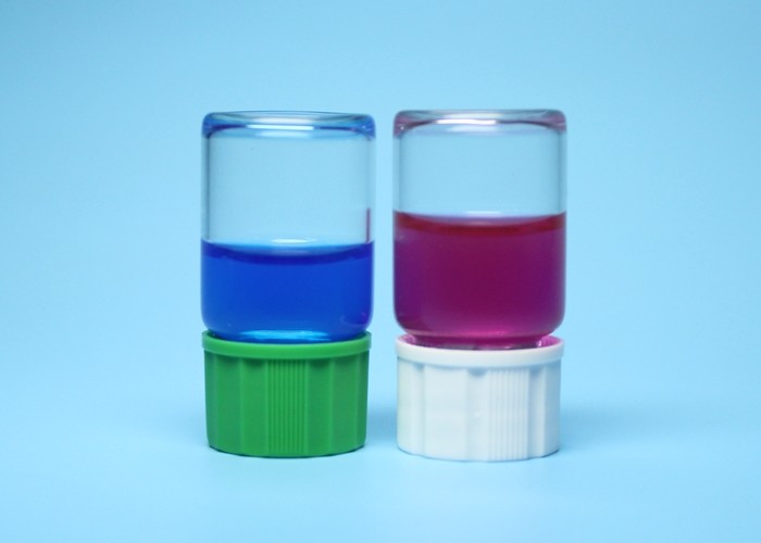 7ml Transparent Screw Top Vials Silk Screen Printing Surface With Screw Plastic Caps