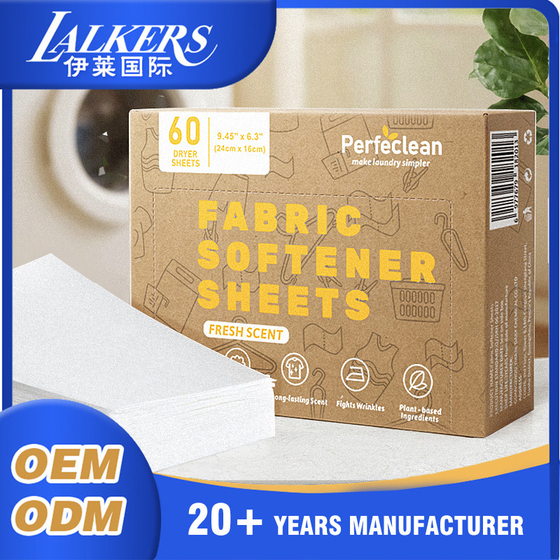 Natural Plant Fabric Dryer Sheet Lightweight Eco Friendly Long Lasting