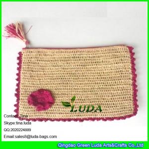 China LUDA thailand handmade soft straw bag fashion macrame unique straw clutch bag on sale