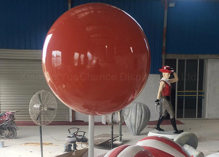 Bespoke Design Orange Fiberglass Lollipop Highly Attractive For Shop Decoration