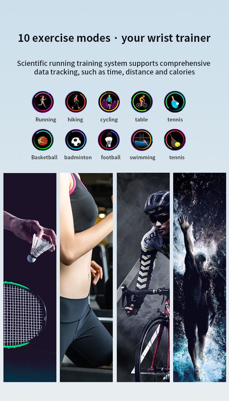H22 Smart Watch Customized Interface Data Analysis Multiple Exercise Patterns Fitness Tracking Bracelet