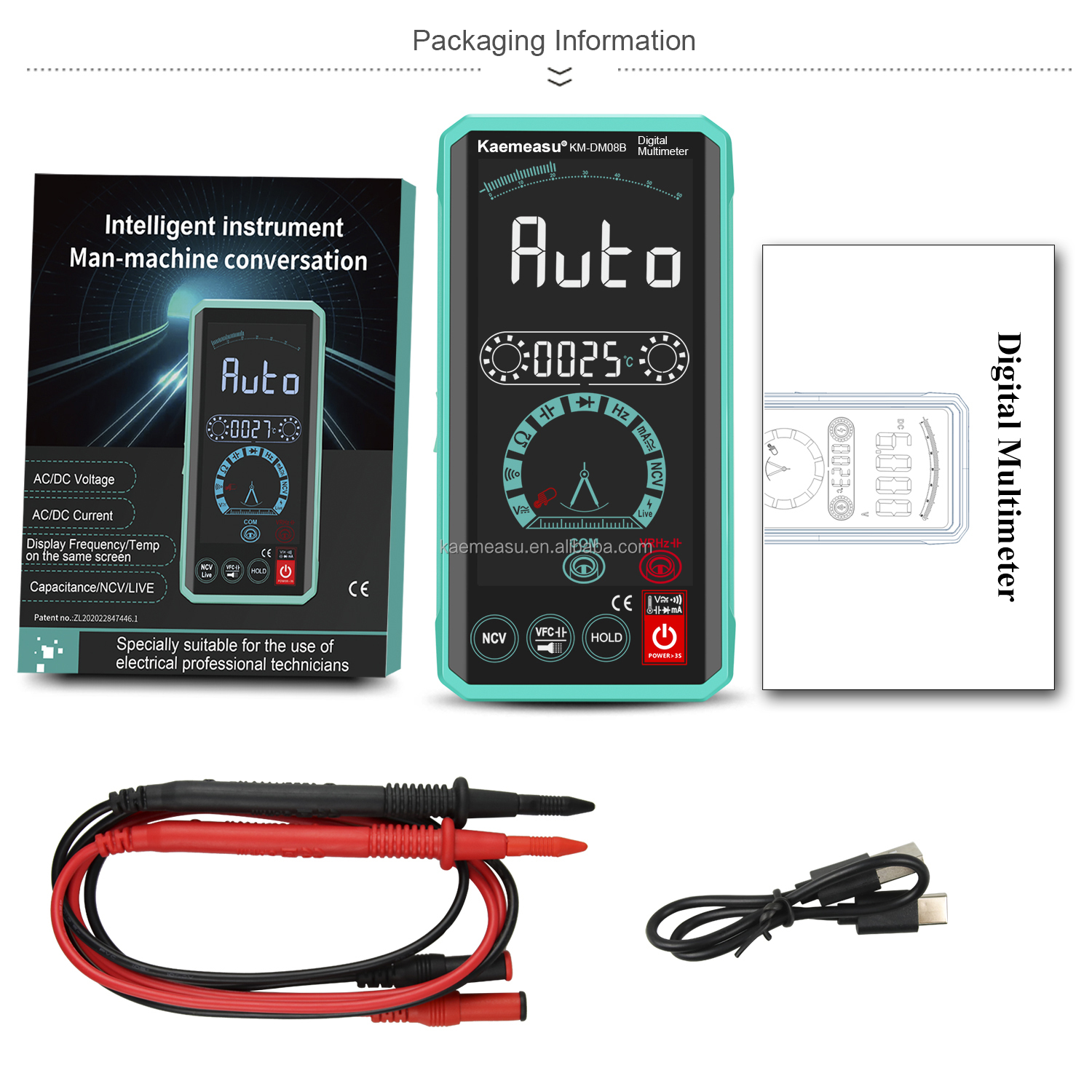 OEM ODM Professional Electrician Meter Voltmeter Oscilloscope Multimetros Digital Smart Multimeters Digital Multimeter