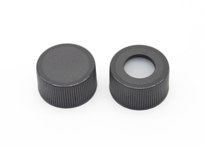 Black PP Plastic Screw Caps 24mm Capacity With High Sealing Performance