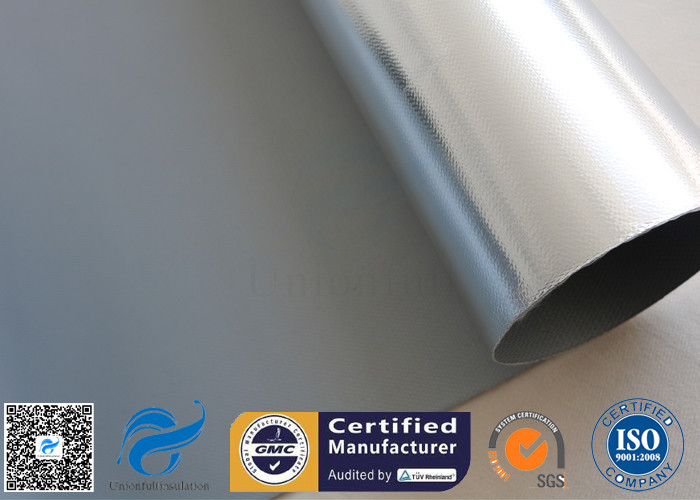 520g Silver Coated Fiberglass Fabric One Side Silicone One Side Aluminium Foil