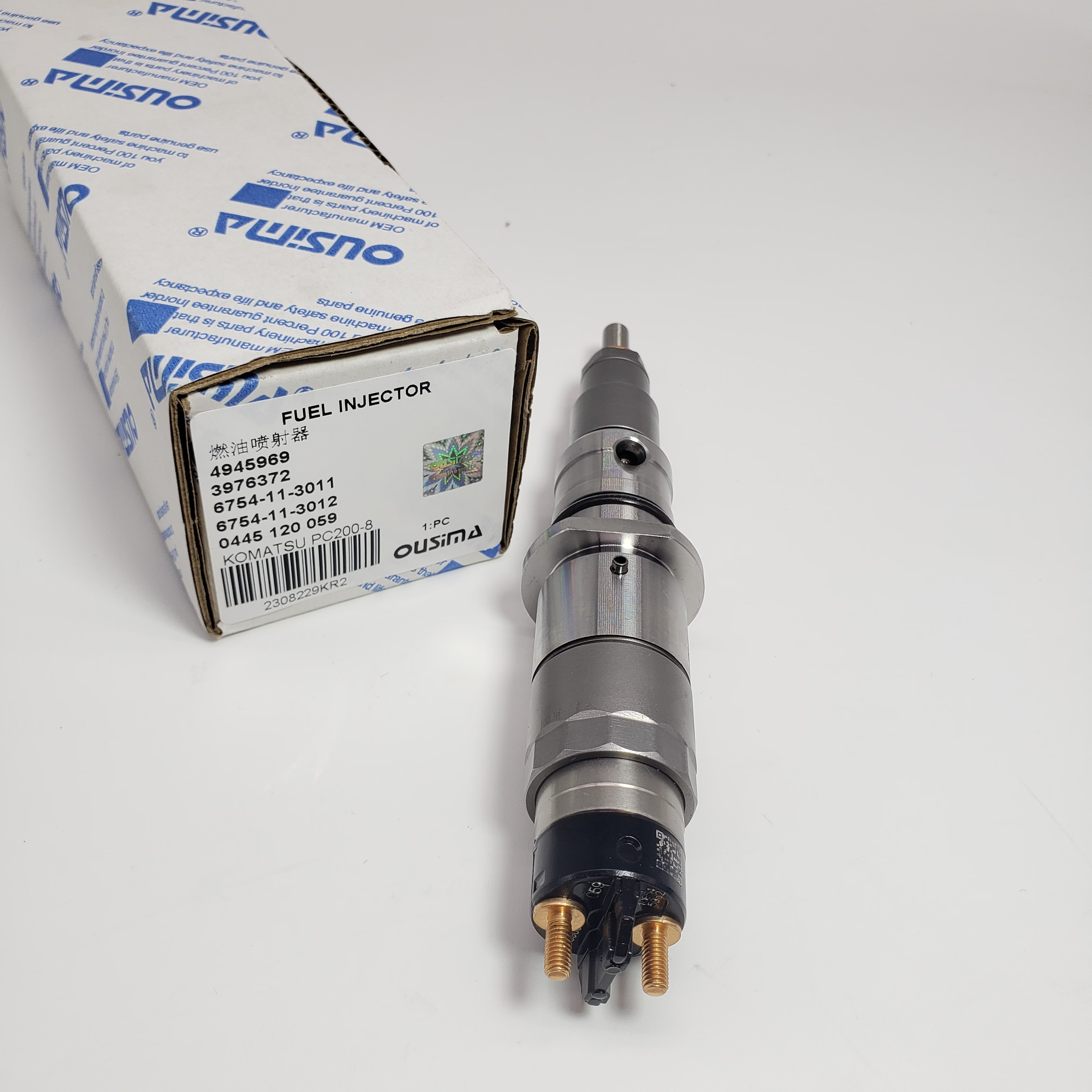 Disesel Fuel Injector 4945969 3976372 6754-11-3011 6754-11-3012 0445 120 059 For KOMATSU PC200-8 PC220-8