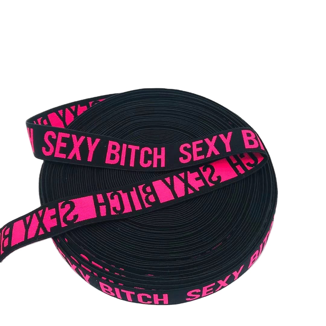 High quality 40mm Jacquard Elastic Bands Polyester Rubber Band Stretch Webbing