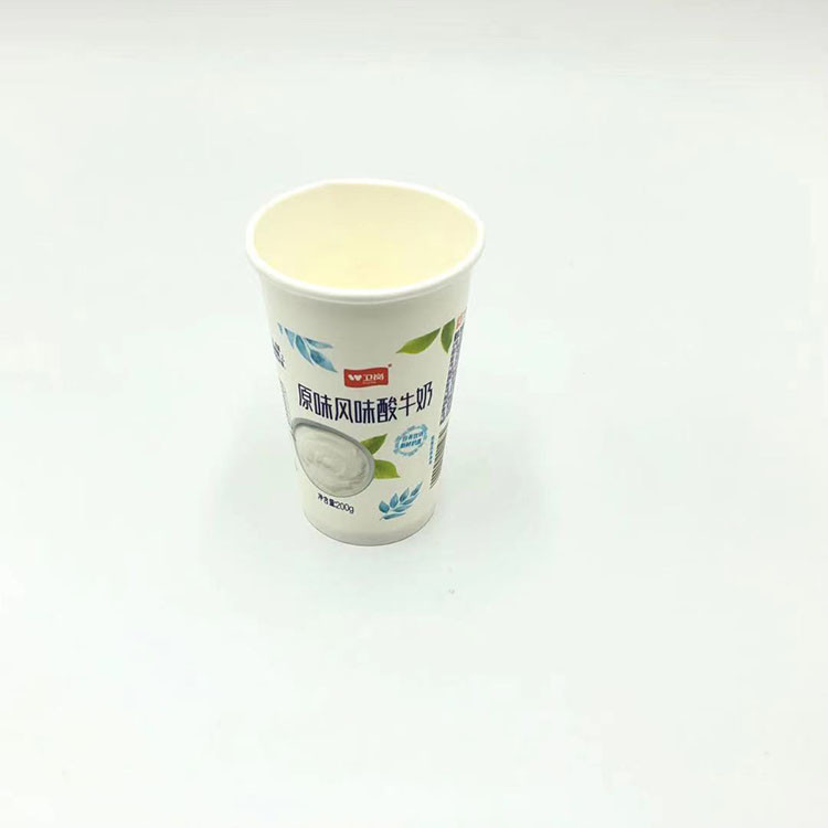 7 Oz Disposable Yogurt Paper Cup Eco Friendly 70mm OD 7.5g Weight