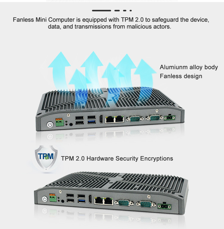 RS232 RS422 RS485 Rugged Mini Pc 15W Intel Celeron For Paying Kiosk