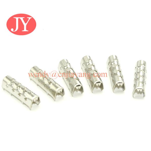 Quality fashion trend custom logo aglet decorative sports shoelace metal tips for sale