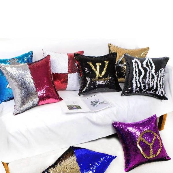 sublimation sequin cushion sublimation blank pillow sparkle for sequin pillow sublimation blank pillow case