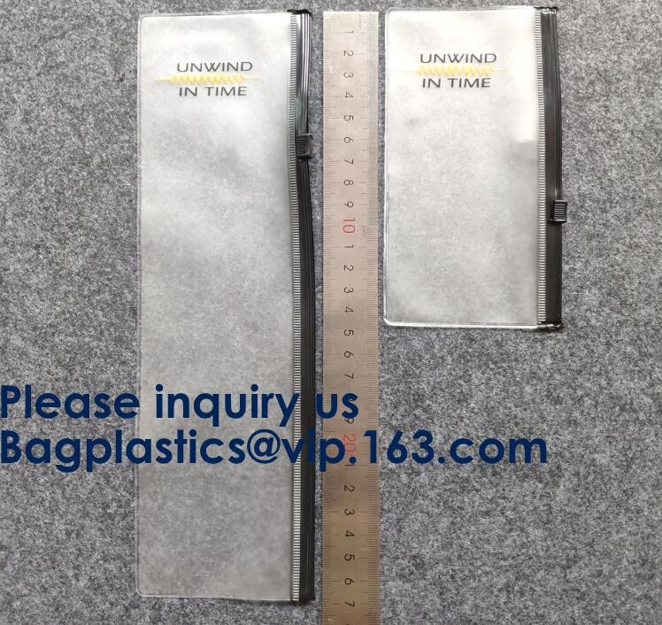 k Plastic Bags Packaging Custom Clear Poly Pvc Slider Zipper Bag, Standup Cosmetics Packaging PVC Slider Bag