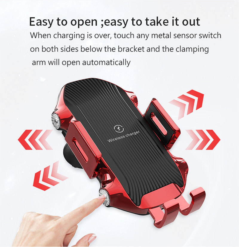 DOE 15W Fast Charging Qi Car Wireless Charger Holder