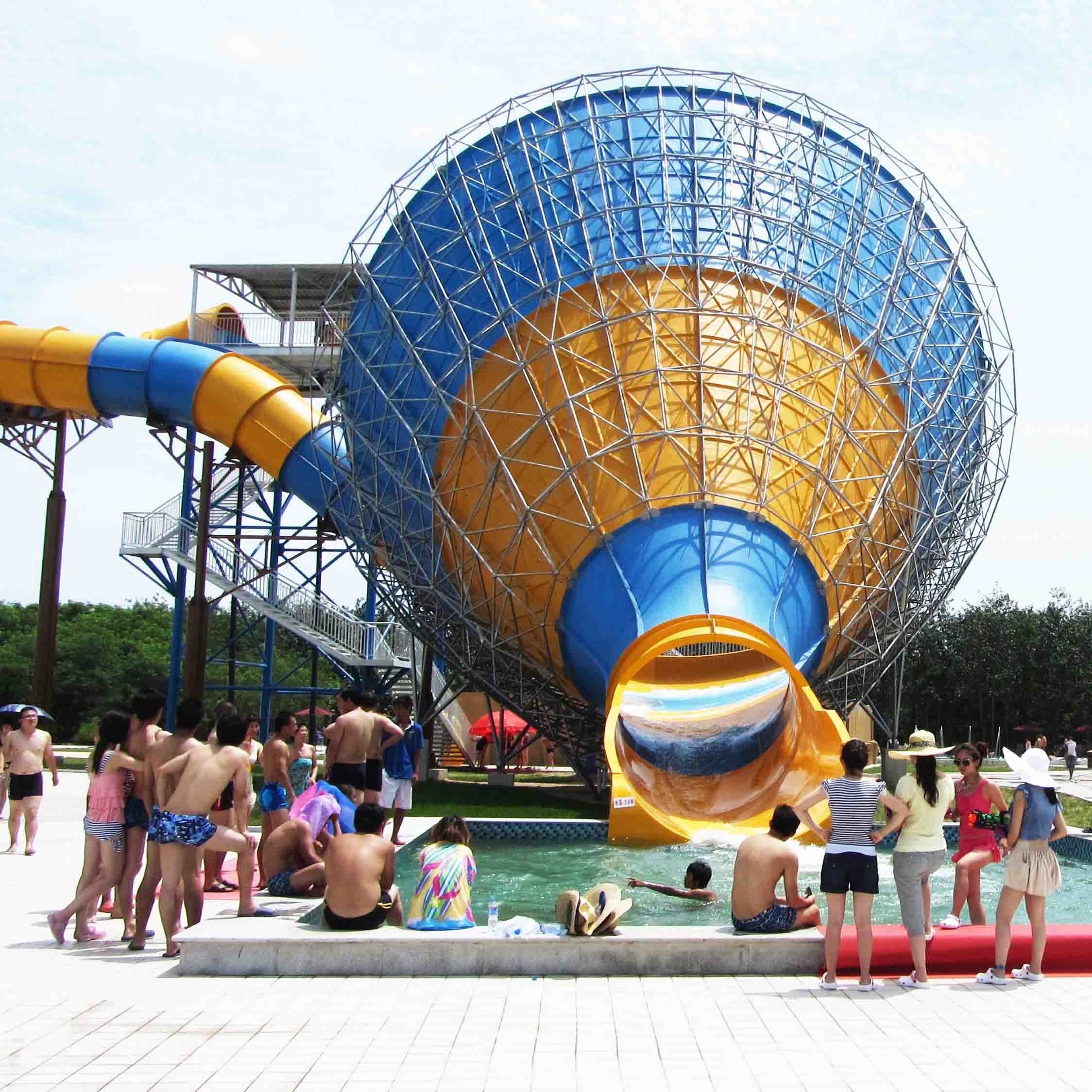 Customized Fiberglass Super Tornado Adult , kids Water Slides 14.6m Platform Height