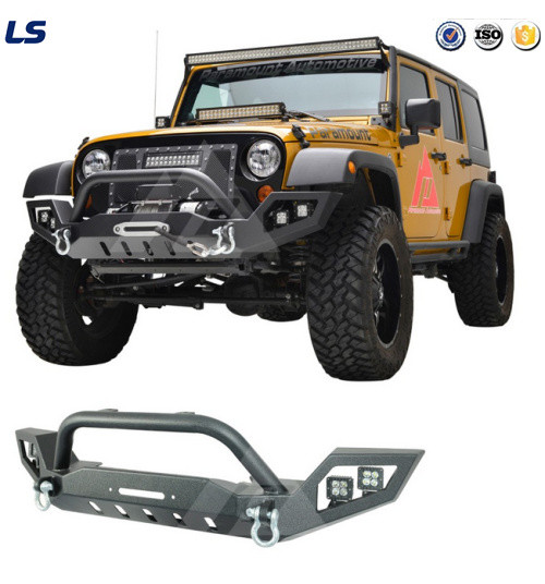 07-16 for Jeep Wrangler Jk Lp3 Full Width LED Power Steel Iron Black Front Bumper