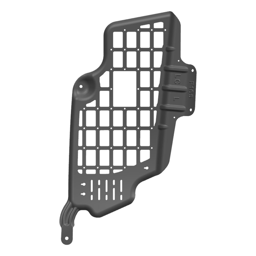 Convenient Black Molle Rear Window Storage Panels for Offroad Gear and Recovery Tools