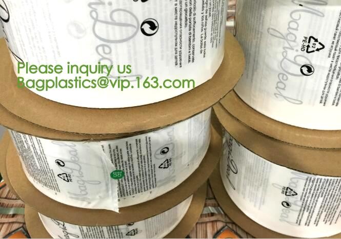 clear LLDPE easy tearing line pre-opened in roll bag,Factory custom LLDPE plastic autobag Preopened polybag on a Roll