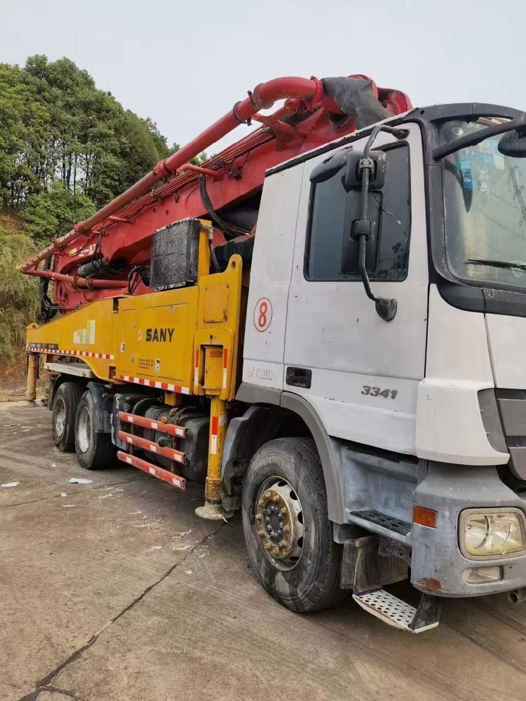 Used Construction Machine Sy Concrete Pump Truck with Mercedes Benz Chassis