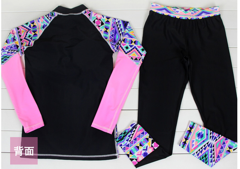 2019 UV Protection Swimming suit for women long sleeve and legs swimwear shorts pants set beach surf clothes swimsuit