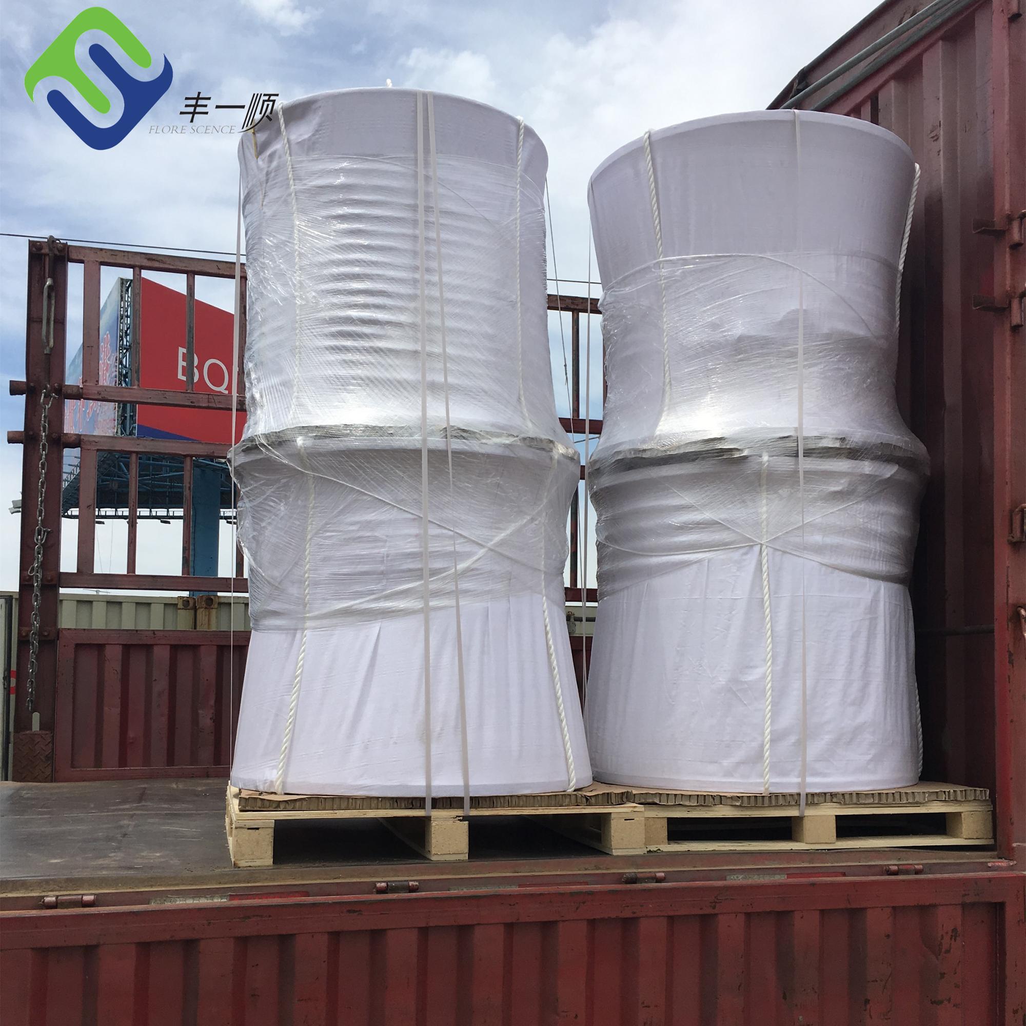 Abrasion Resistance 8 Strand Polyester Mooring Rope White Color For Ships