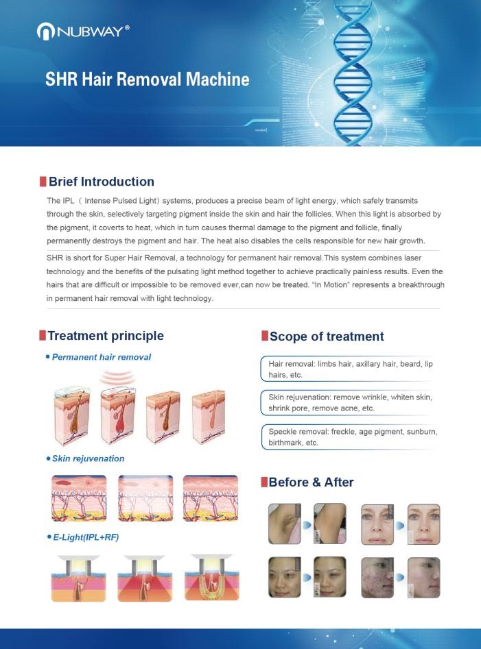 SHR best professional ipl machine for hair removal Pain free equipment for beauty salon