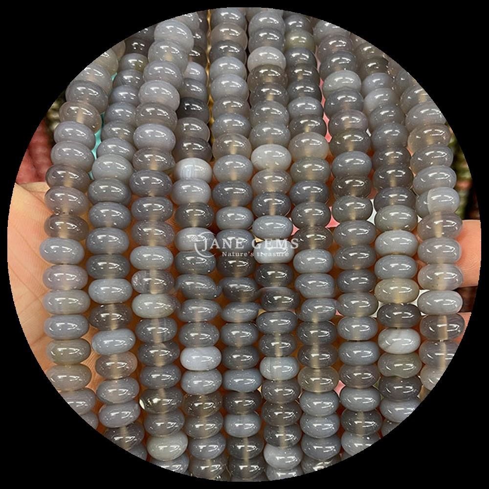 Lucky Jade Lava Stone Gem Bead Natural Crystal Abacus Shape Stone Loose Bead Strands For Bracelets