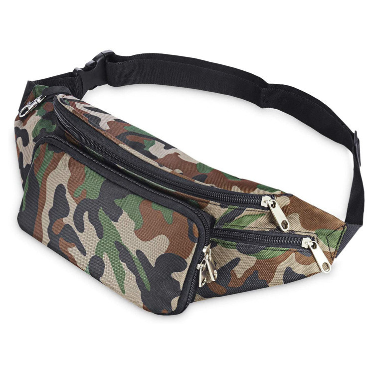 Promotional Black Microfiber Multi Pockets Travel Organizer Runner Sport Waist Bag For Waist