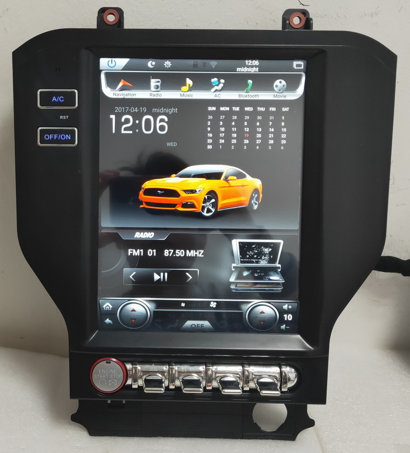 Ouchuangbo Tesla style 10.4" car audio gps radio android 8.1 for Ford mustang 2015-2018 stereo PX6 4GB+64GB