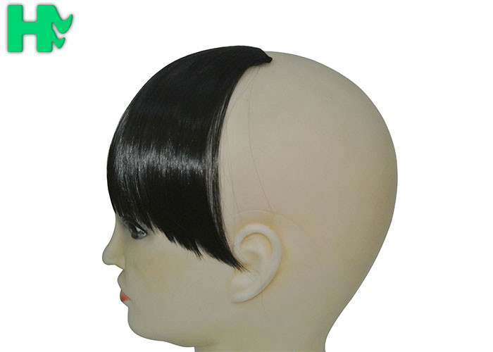 Short Straight High Temperature Synthetic Fringe With Headband Easy Clip On Side
