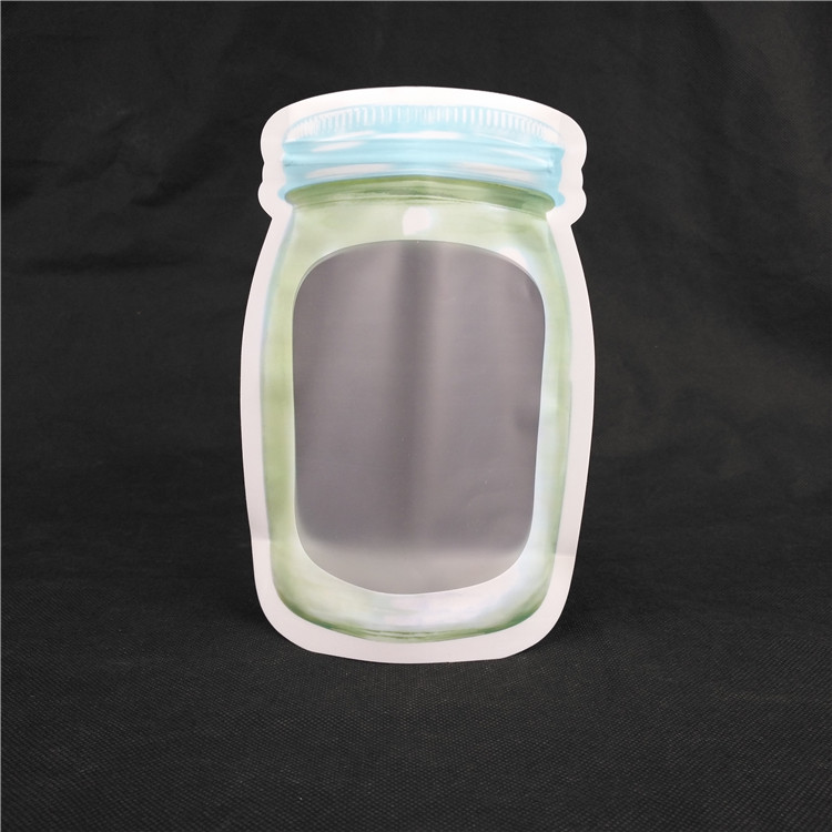 Special Shaped Printing Logo Food Grade Juice Milk Jelly Liquid Stand up Bottle Shape Sachets