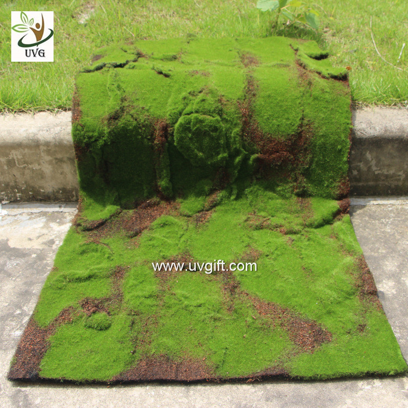 UVG 30cm micro soft artificial grass mat with nylon moss for beach wedding decor GRS042