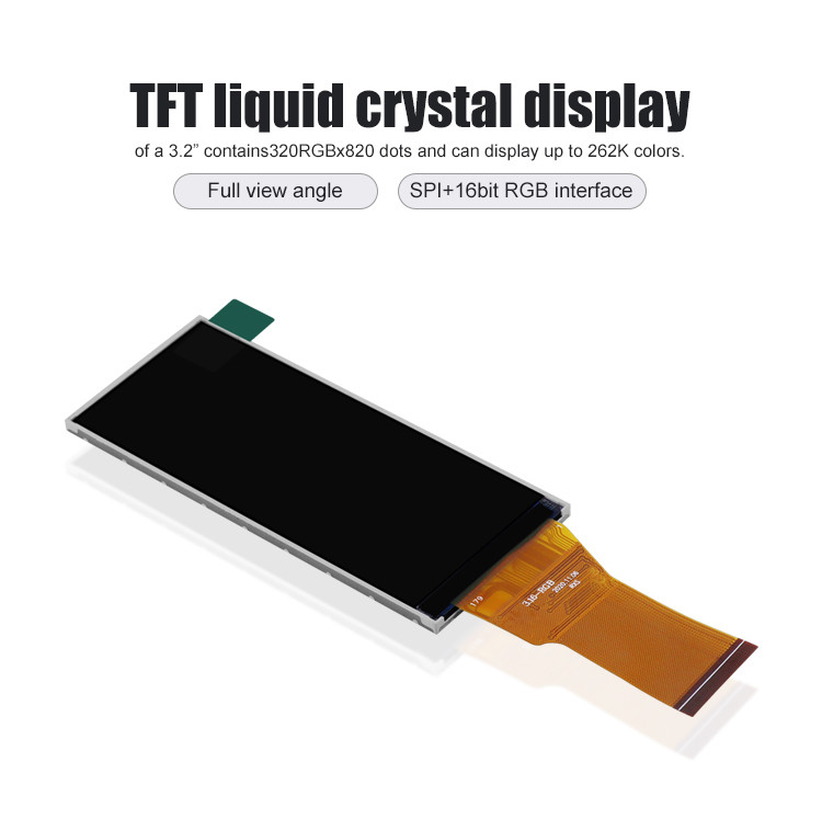Polcd 320*820 3.2 Inch Touch Screen RoHS High Brightness LCD Display