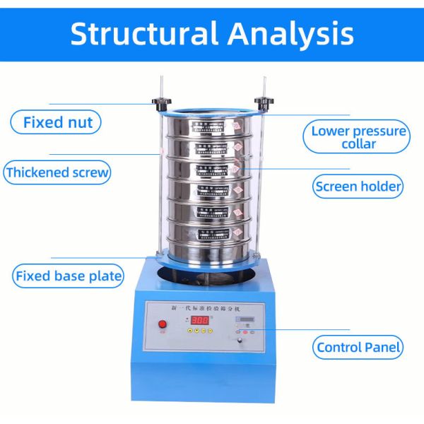Factory Price 1-7 Layers 200mm 300mm 400mm Standard Test Lab Sieve Shaker Vibration Testing Machine