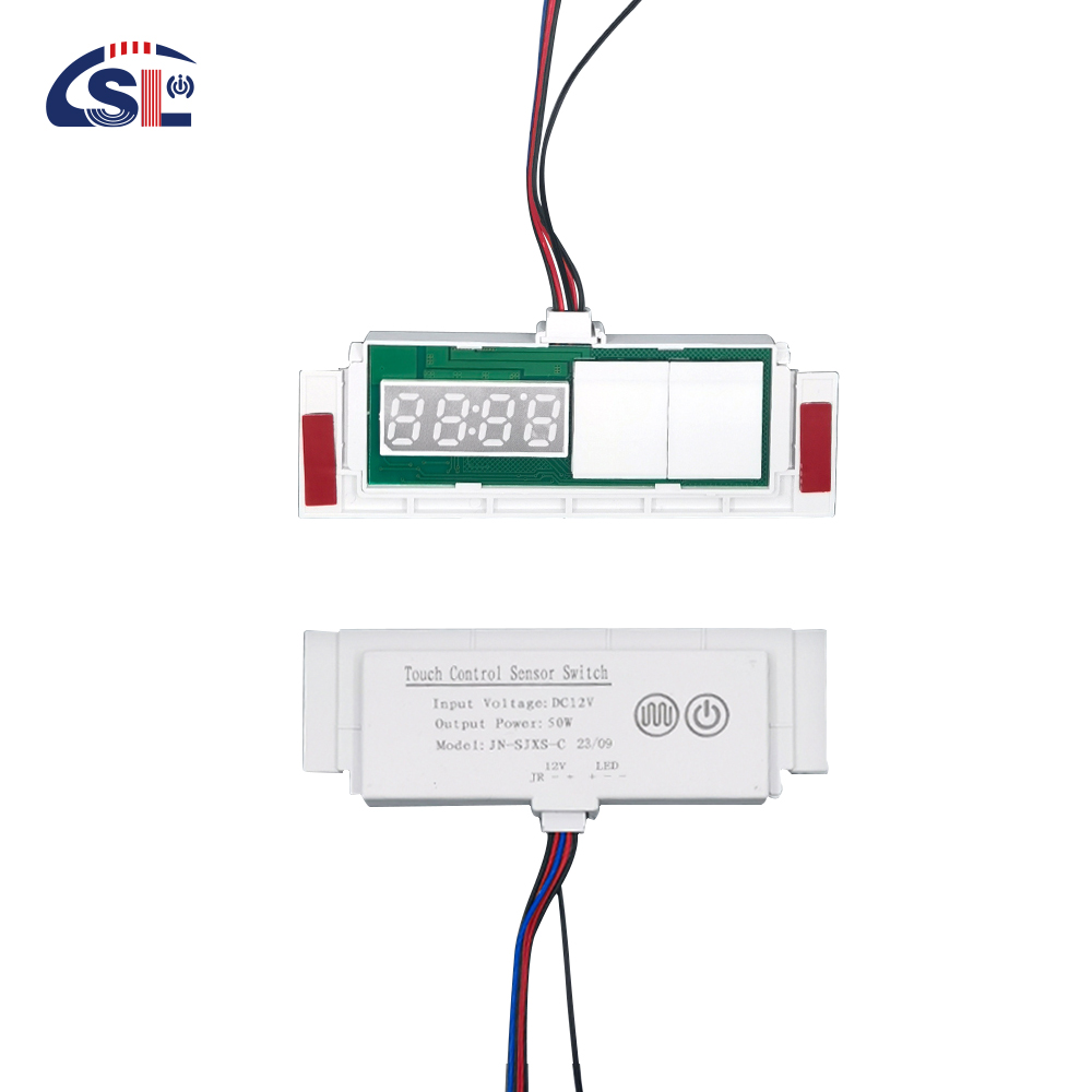 Slim 12V 5A 60W Inductive Switches Time Temperature Display Defogger LED Light Mirror Touch Sensor Stepless Dimmer Switch