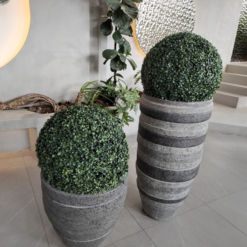 Tall Large Resin FRP Fiberglass Flower Pots Logo Customized