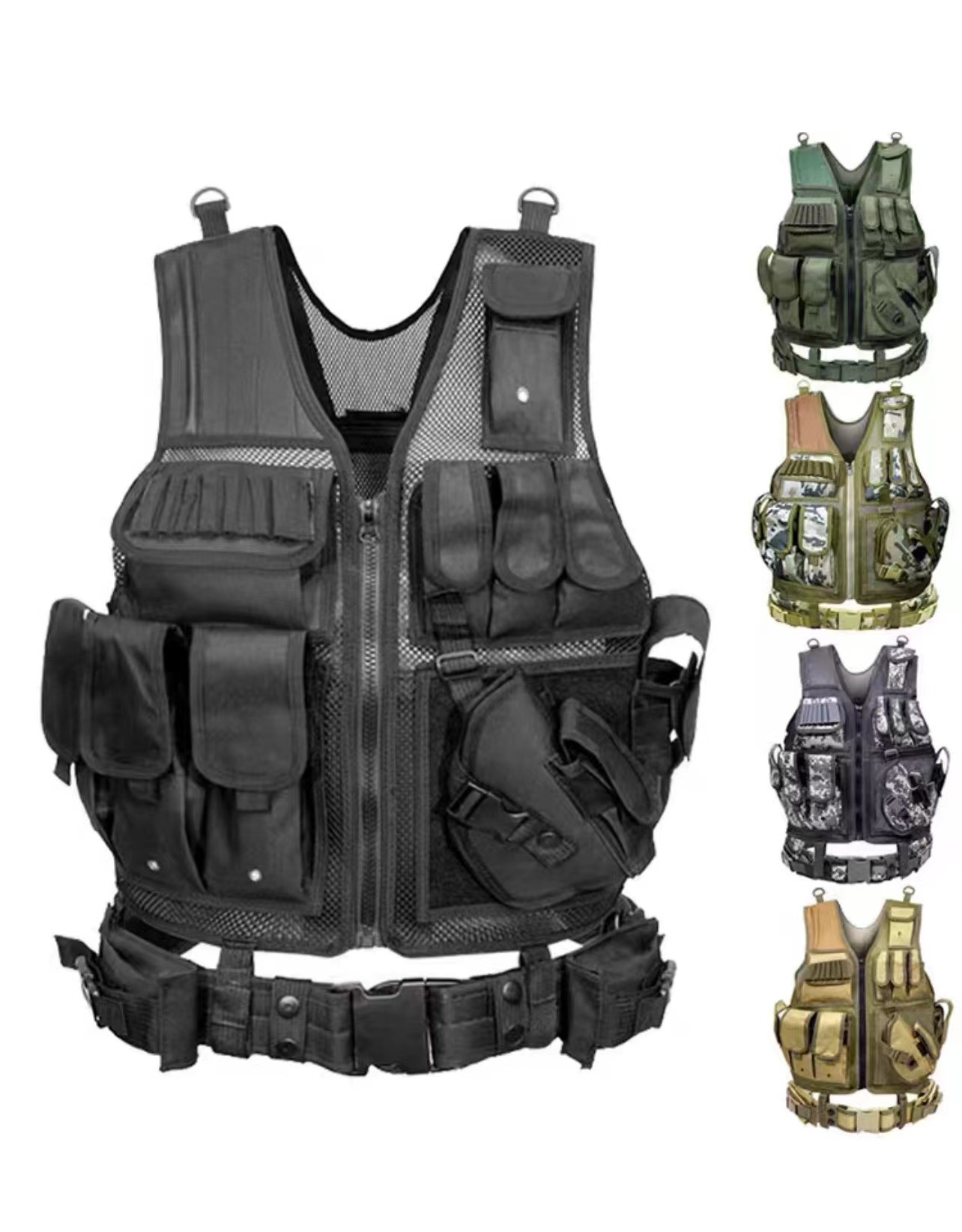 Factory OEM Custom Logo Quick Release Nylon Training Gear Harness Mounted Tactical Vest For Personal Defense Equipment