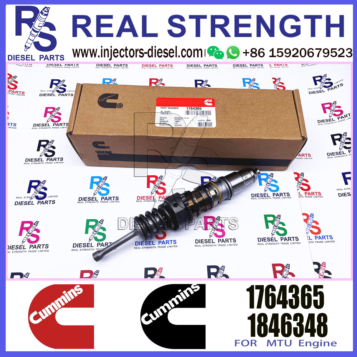 Diesel Injector Unit Injector 1473430 4076912 1521978 3331153 1764365 For Cummins Engine
