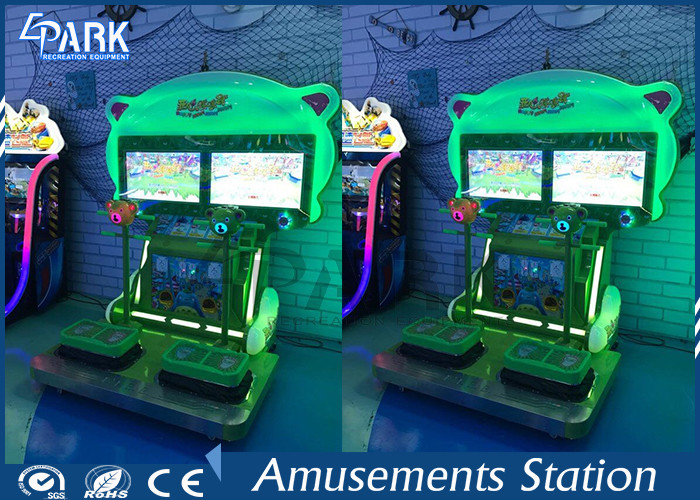 Indoor Stand Up Arcade Machine / Happy Jump Arcade Racing Machine Springboard