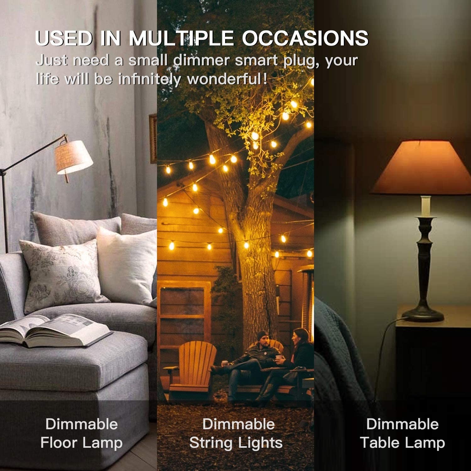 150W CFL 400W INC 2.4G Wifi Smart LED String Lights Dimmer