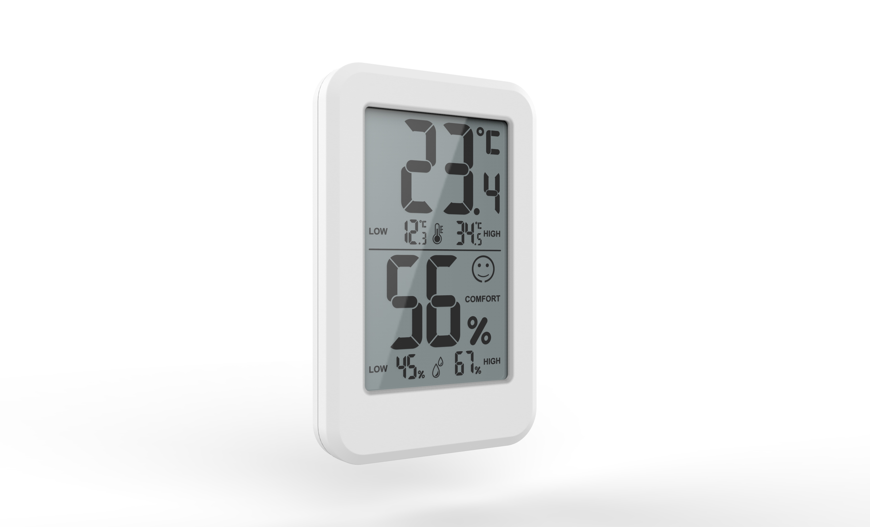 ABS 0 - 50C Temperature Humidity Thermometer High Accuracy Hygro Meter