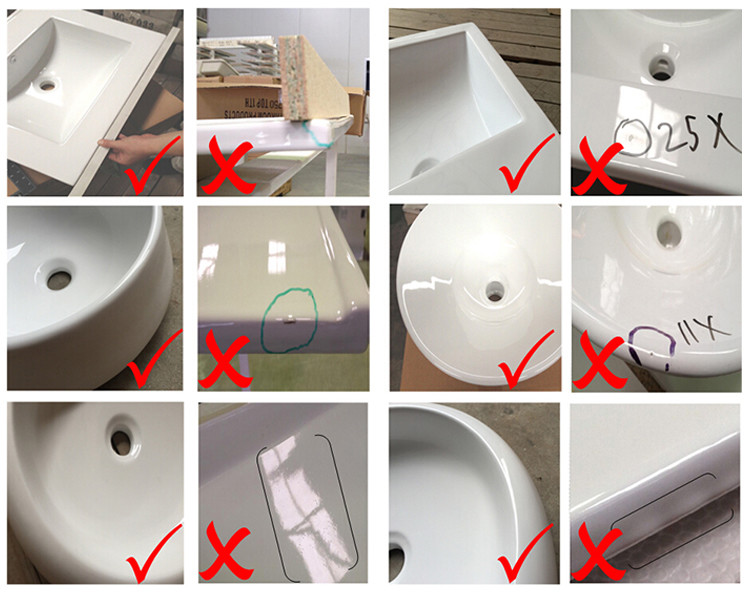 Irregular Diamond Counter Top Bathroom Sink 70cm CUPC Vessel Style