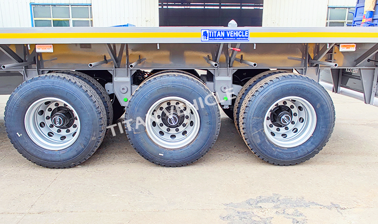 TITAN 40 Ft 3 Axle Container Flatbed Trailer Truck Semi Trailer for Sale