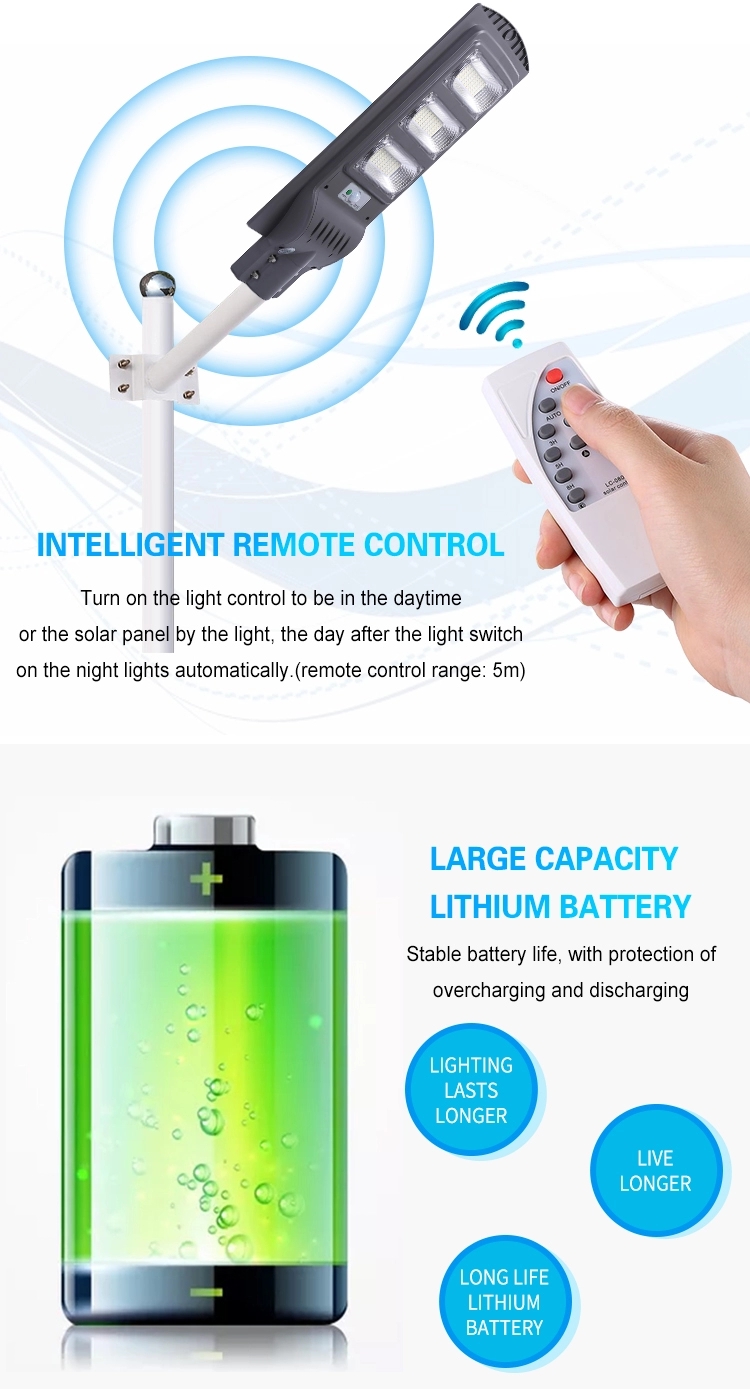 6300lm Bridgelux 45ML LED Solar Garden Street Light