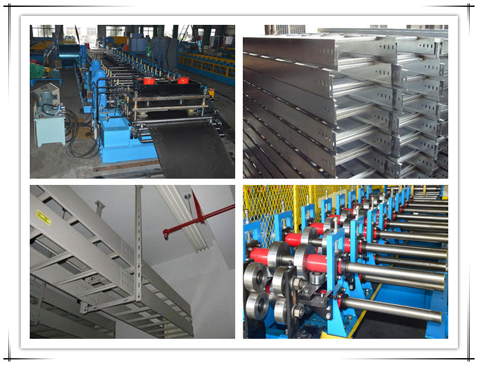Professional Cable Tray Ladder Roll Forming Machine With Feeding And Pre Punching System