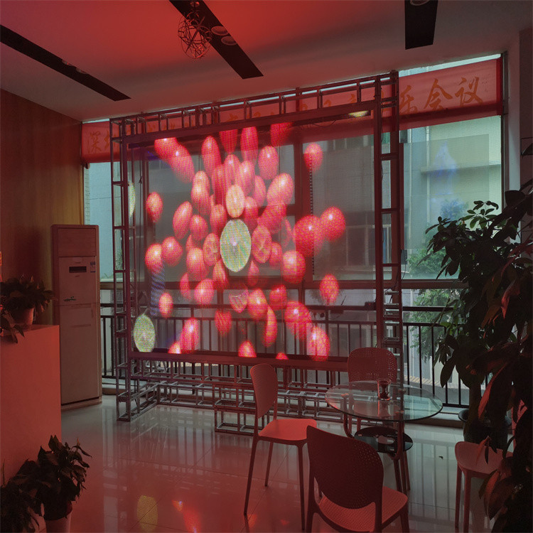 600W/m2 LED Transparent Screen Colorful Animation Full Color LED Lighting for Indoor Decoration