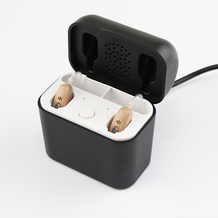 Gray Over The Counter Hearing Aids For Severe Hearing Loss App Control Rechargeable Hearing Amplifiers